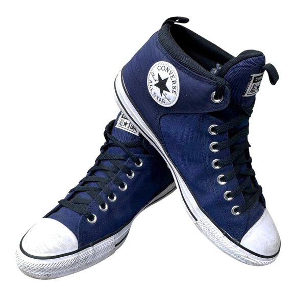 Converse CHUCK TAYLOR ALL STAR NAVY BLUE HIGH STREET MID Shoes Men’s 10 Sneaker - Picture 2 of 11